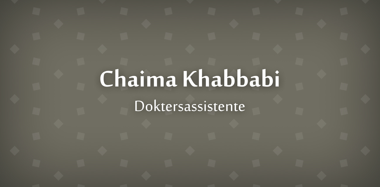 Dokterassistente Assistent Chaima Khabbabi